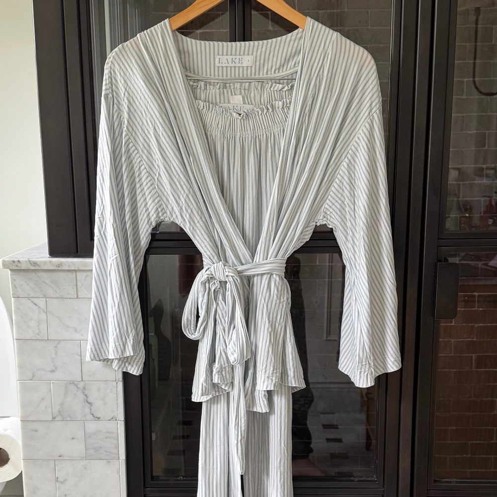 Lake Pajamas DreamModal Kimono Pajama Set in Fog, Small